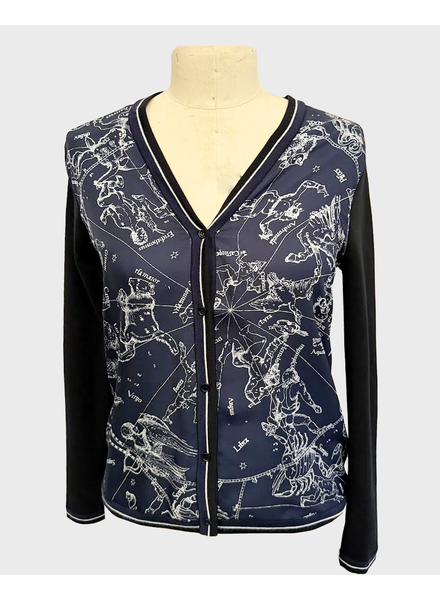 BOMBER W/ FRONT SILK: CONSTELLATION-NAVY