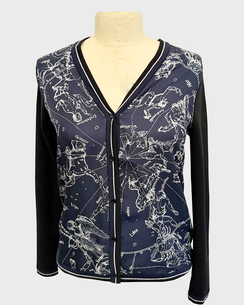 BOMBER W/ FRONT SILK: CONSTELLATION-NAVY