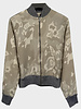 BOMBER W/ PRINTED SILK: CAMOUFLAGE
