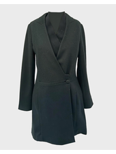 DOUBLE LAYER COAT: BLACK