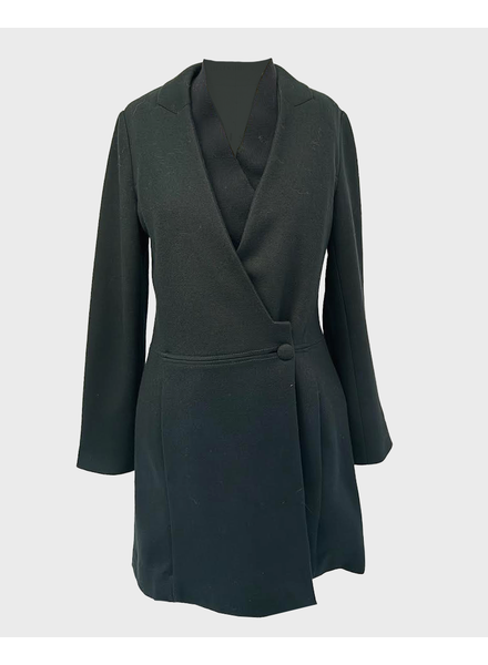 DOUBLE LAYER COAT: BLACK