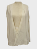 SUPERFINE CASHMERE CARDIGAN WITH CONTRASTING STITCH: IVORY
