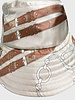 PRINTED SILK  BUCKET HAT: LEXINGTON: TAUPE