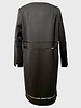 DOUBLE FACE WOOL COAT W/ TULLE INSERTS: BLACK