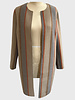 DOUBLE FACE CASHMERE COAT W/O TULLE: CAMEL(OUTSIDE), STRIPE(INSIDE): CAMEL