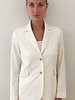 CASHMERE TWILL 2 BUTTON BLAZER: IVORY