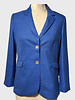 CASHMERE TWILL 2 BUTTON BLAZER: COBALT