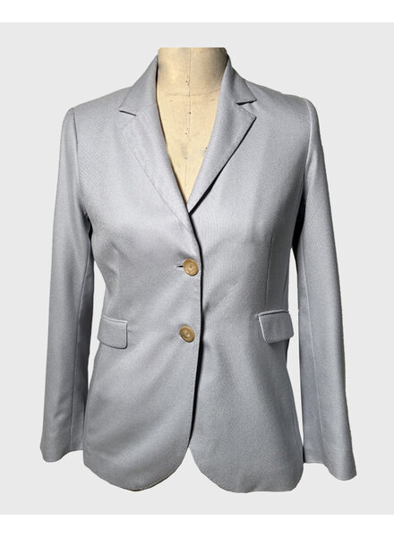 CASHMERE TWILL 2 BUTTON BLAZER: L. BLUE