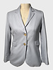 CASHMERE TWILL 2 BUTTON BLAZER: L. BLUE