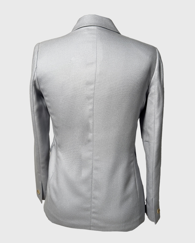 CASHMERE TWILL 2 BUTTON BLAZER: L. BLUE