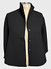 DOUBLE FACE WOOL CAPELET: BLACK