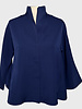 DOUBLE FACE WOOL CAPELET: NAVY