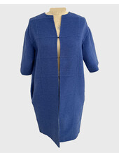 DOUBLE FACE PATCHWORK COAT: INK