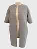 DOUBLE FACE PATCHWORK COAT: INK