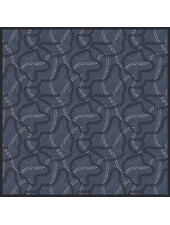 CASHMERE PRINTED SCARF: DEVON: BLUE