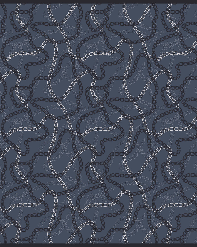 CASHMERE PRINTED SCARF : DEVON: BLUE