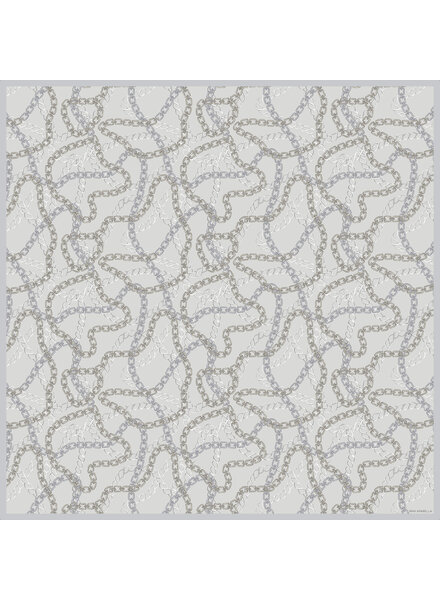 CASHMERE PRINTED  SCARF: DEVON: GRAY