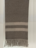 ST TROPEZ REVERSIBLE PLAID -  137X180 CM:  95%WS 5%WO: CHOCOLATE: BEIGE