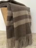 ST TROPEZ REVERSIBLE PLAID -  137X180 CM:  95%WS 5%WO: CHOCOLATE: BEIGE
