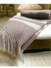 ST TROPEZ REVERSIBLE PLAID -  137X180 CM:  95%WS 5%WO: CHOCOLATE: BEIGE