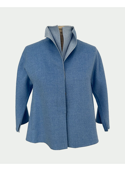 HANDMADE CASHMERE JACKET AZURE