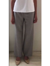 DOUBLE FACE WOOL PANTS: GRAY