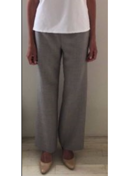 DOUBLE FACE WOOL PANTS: GRAY