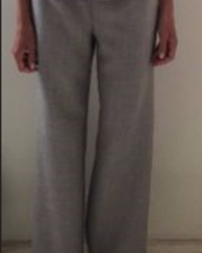 DOUBLE FACE WOOL PANTS: GRAY