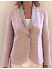 WOOL-SILK-LINEN DOUBLE FACE JACKET: PINK