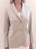 BUTTONS LUREX STRIPE BLAZER: TAUPE