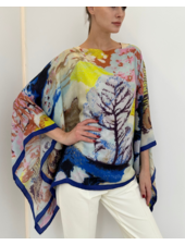 CASHMERE PRINTED PONCHO: MAYFAIR: MULTICOLOR
