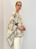 CASHMERE PRINTED PONCHO: KENSINGTON: BEIGE