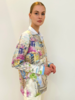 COLLARED SILK PRINTED SHIRT: PARIS : LIGHT BLUE