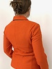 CASHMERE-SILK 3 BUTTON BLAZER: ORANGE