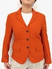 CASHMERE-SILK 3 BUTTON BLAZER: ORANGE