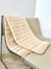 CORSICA THROW: PIED DE POULE: CAMEL AND IVORY