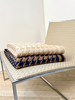 CORSICA THROW: PIED DE POULE: CAMEL AND IVORY