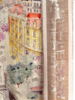 SILK AND WOOL PRINTED JACQUARD SCARF: PARIS: PINK AND YELLOW