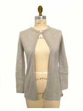 FEATHER WEIGHT CASHMERE LONG CARDIGAN W/ FRINGE DETAILS