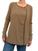 CASHMERE OPEN SWING CARDIGAN, TOBACCO