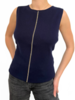 CASHMERE  SHELL WITH CHAIN DETAIL : NAVY