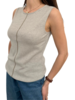 CASHMERE  SHELL WITH CHAIN DETAIL : PEARL