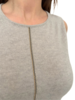 CASHMERE  SHELL WITH CHAIN DETAIL : PEARL