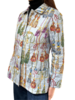 SILK PRINTED QUILTED JACKET: REMINI: LIGHT BLUE