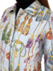 SILK PRINTED QUILTED JACKET: REMINI: LIGHT BLUE