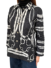 SILK PRINTED QUILTED JACKET: LEXINGTON: BLACK