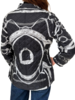 SILK PRINTED QUILTED JACKET: LEXINGTON: BLACK