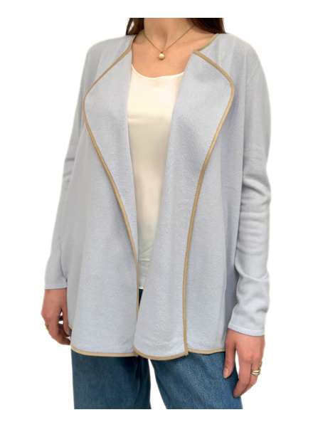 CASHMERE OPEN SWING CARDIGAN : LIGHT BLUE