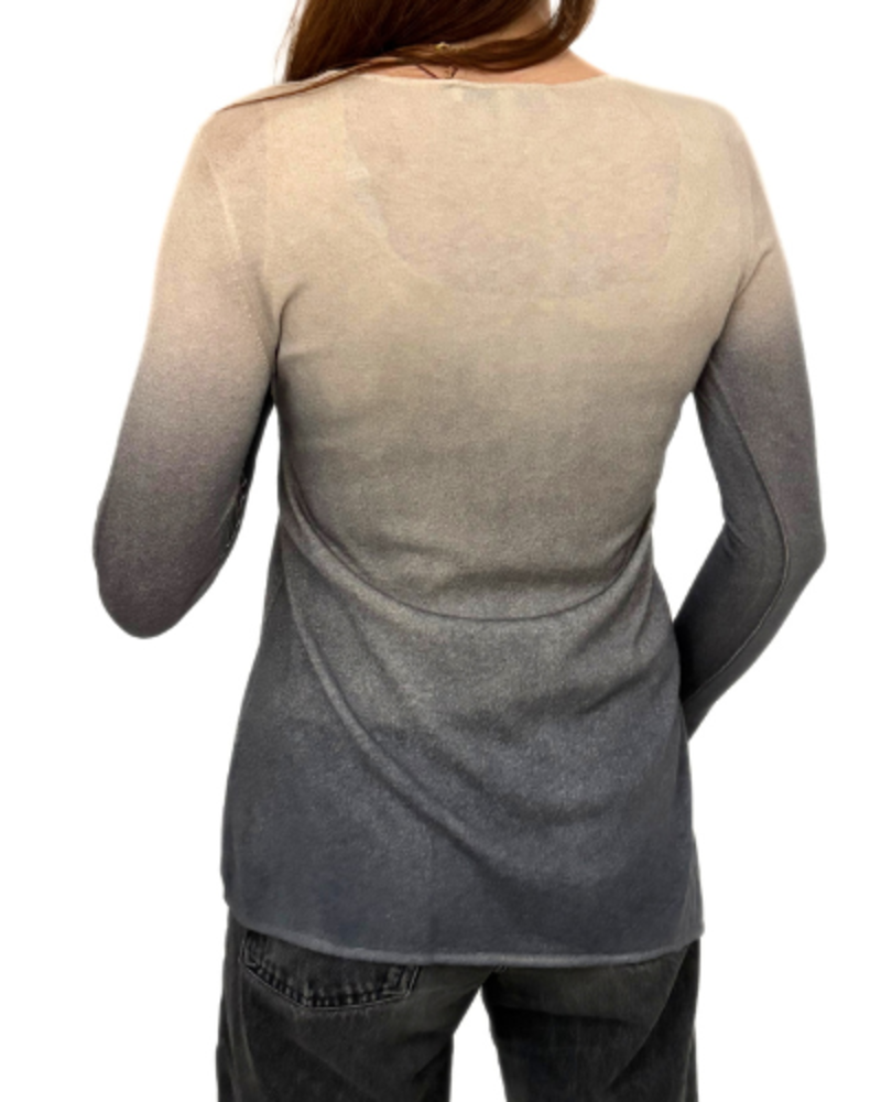 TIE DYE ASYMMETRIC TUNIC: GRAY TONES