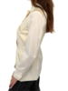 TROPICAL WOOL SAFARI JACKET WITH ULTRASUEDE: IVORY